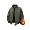 Autumn and Winter Casual Cotton Jacket Men's Stand-up Collar Casual Simple Baseball Jacket One Piece