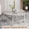 304 Stainless Steel Folding Round Dining Table for Restaurant, Buffet, Outdoor, and Home Use