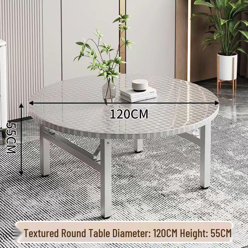 304 Stainless Steel Folding Round Dining Table for Restaurant, Buffet, Outdoor, and Home Use