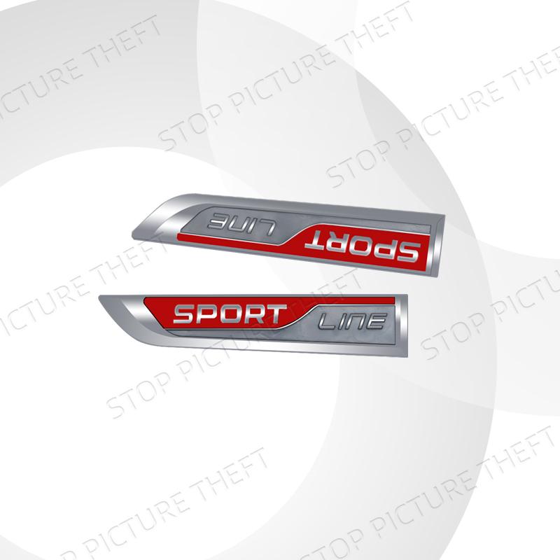 AAABV1 Metal Alloy L&K Logo Car Trunk Fender Sticker Side Emblem Badge For Skoda Sport Line Octavia Kamiq Fabia Yeti Superb Scala VRS
