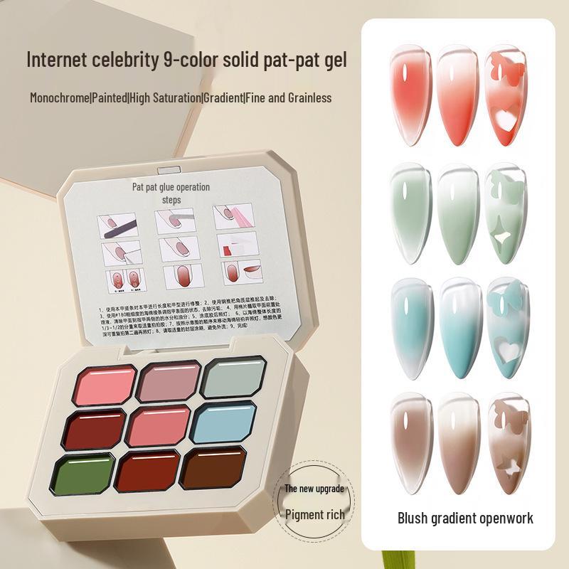 

Nine-Grid Nail Art & Eyeshadow Solid Gel Palette 2025 - 9 Colors