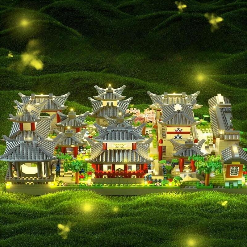 Suzhou Garden puzzle mikročástice sestavení typ stavební blok etnický styl stavebnice hračka
