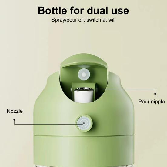 Oil Sprayer Bottle for Kitchen 2 In 1 Glass Oil Dispenser