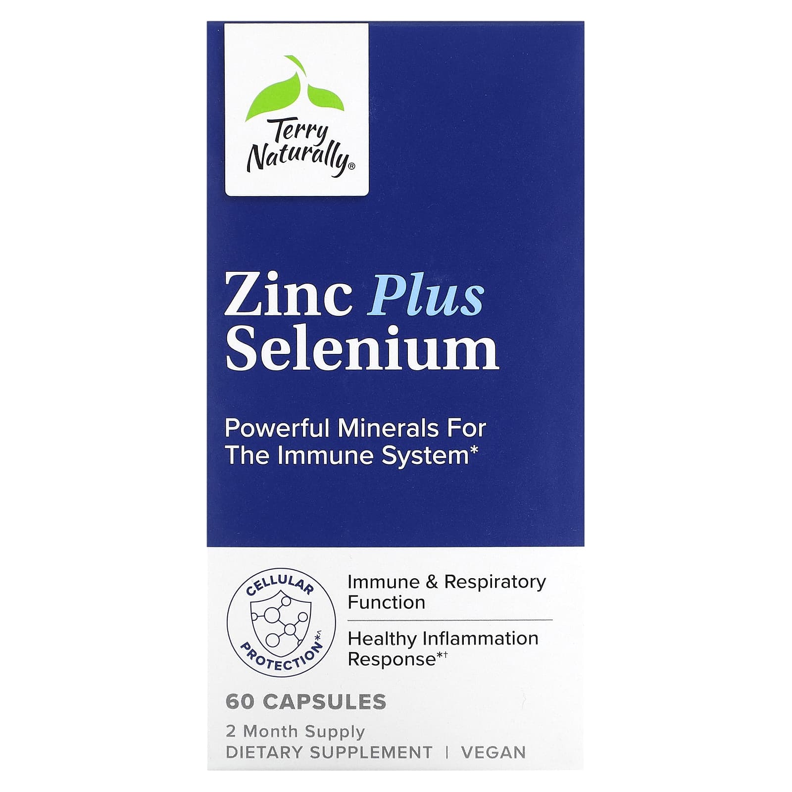 

Terry Naturally, Zinc Plus Selenium, 60 овочевих капсул
