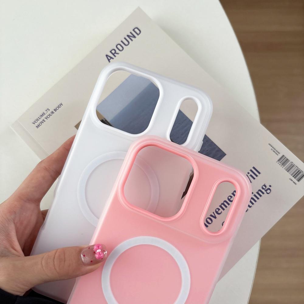 Luxury Candy Matte for Magsafe Case for iPhone 17 Air 16 15 14 13 12 Pro Max 11 16Plus 16E 17Pro Magnetic Clear 2 IN 1 Cover