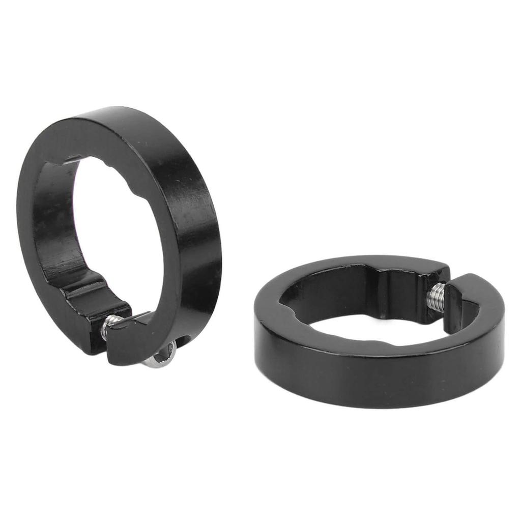 2pcs Motorcycle Grip Clamp Ring Aluminum Alloy Beautiful Practical Bike Grip Lock On Clamp for 22.2mm Bike Handlebar Black