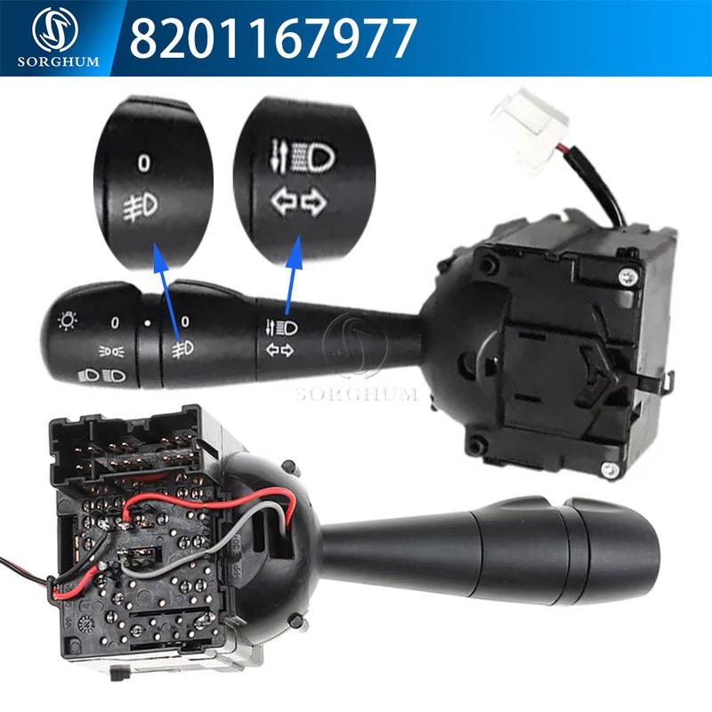 8201167988 Turn Signal Switch For Dacia Logan Dokker Duster Lodgy Sandero CLIO Trafic8201137975 8201167977 8201167981 255400337R