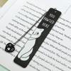 Cute Cat Bookmark Metal Black Bookmarks Reading Marks Book Lovers Collections School Supplies Gifts For Friends Teachers