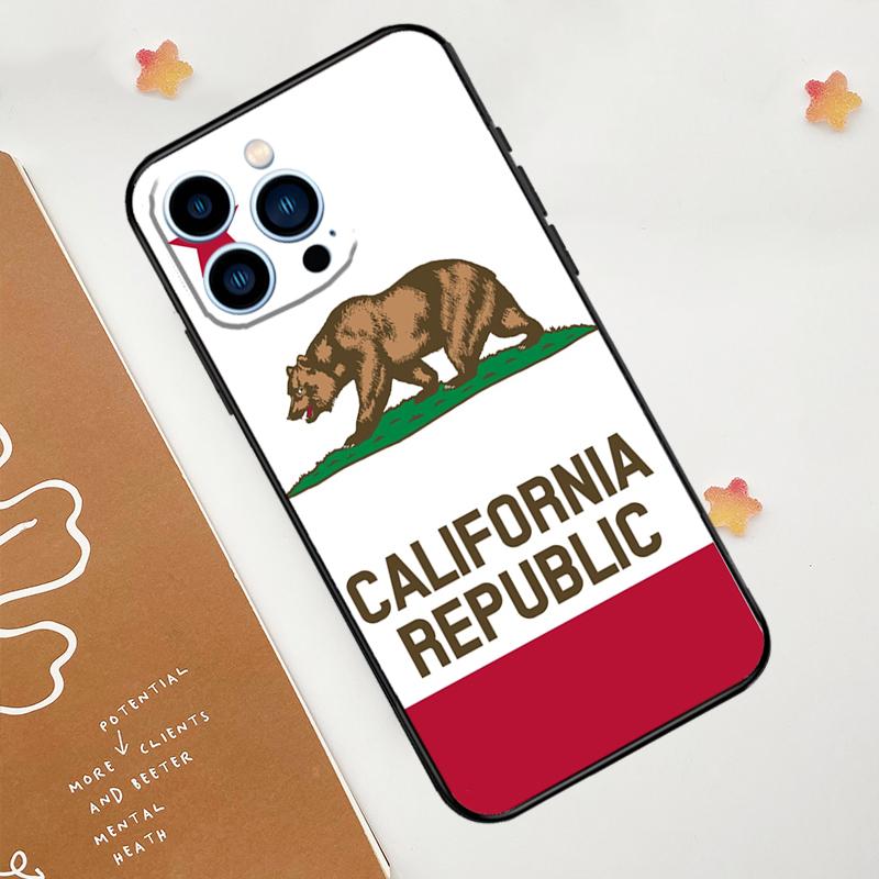 

California Flag Phone Case For iPhone 17 Pro Max 14 11 15 16 Pro Max 13 12 mini 16 Plus 16e 17 Air Funda iPhone 14 Plus