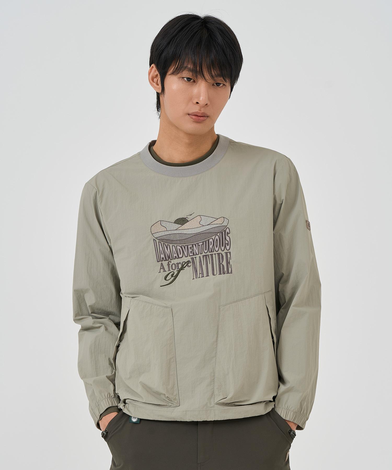 Bbc Earth Nature Embroidered Woven Sweatshirt_Olive Olive/095
