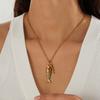Exquisites und elegantes Damen-Kettenanhänger-Set aus 304er Edelstahl in Gold mit buntem fischförmigem Anhänger für den täglichen Gebrauch, Partys und Jubiläen/Geburtstage