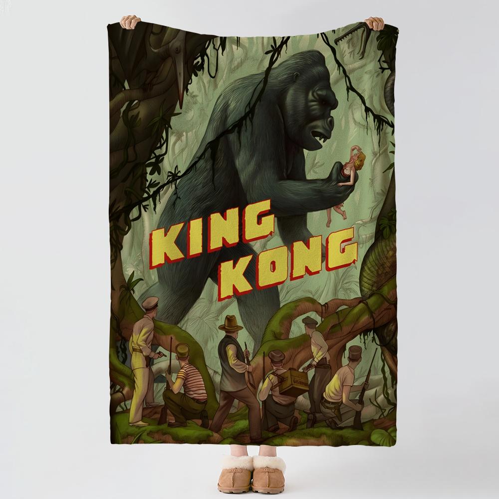 movie K-King Kong-g Throw Thick Comfort Flannel Quilt, Multi-scene Use Indoor Outdoor Daily Nap