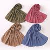 Pearl Chiffon Long Scarf With Rhinestone For African Women
