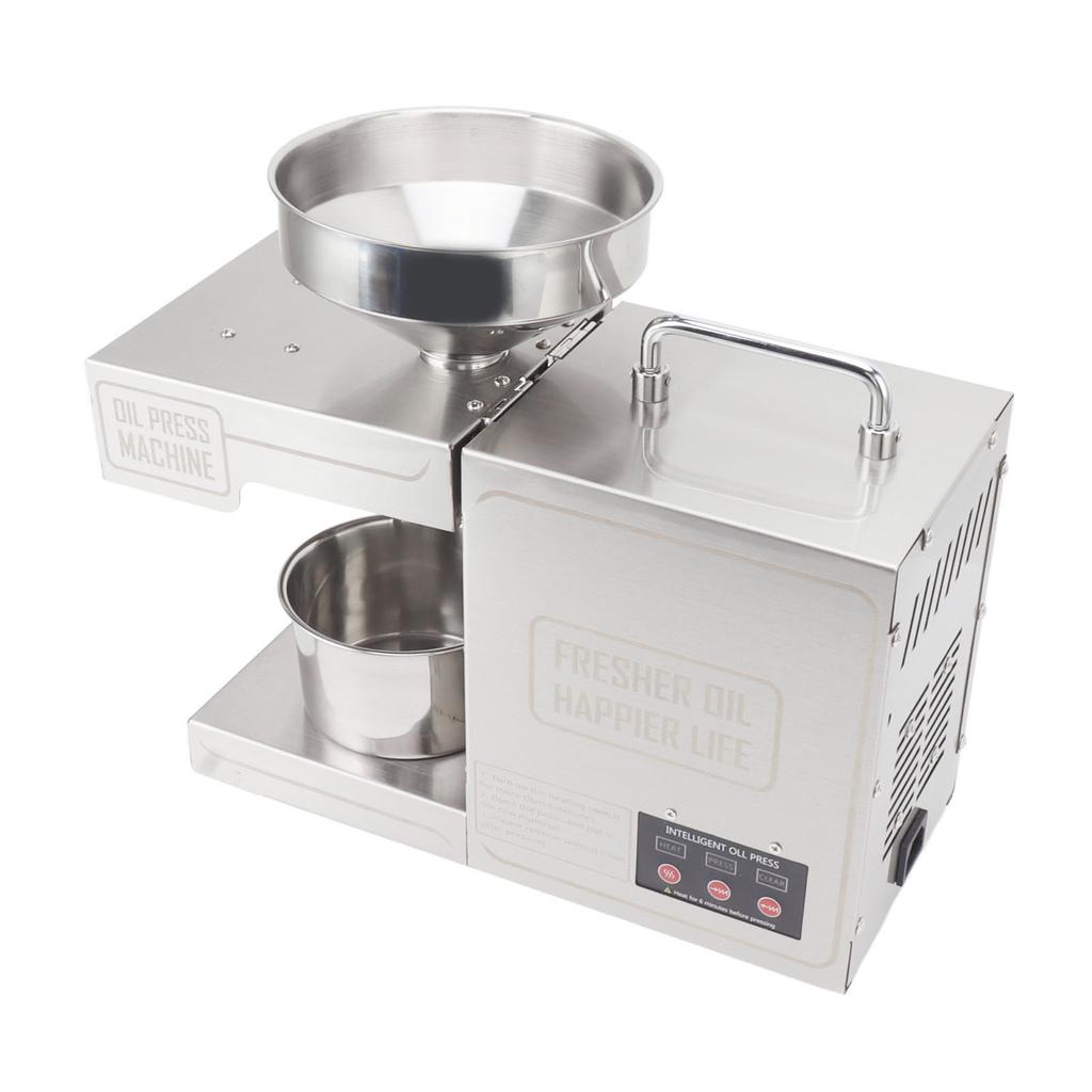 Oil Press Machine Intelligent Automatic Electric Stainless Steel Cold Hot Oil Press Extractor US