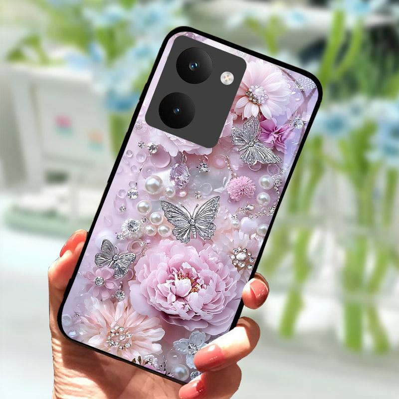 Para Capa Realme P3 Ultra 5G Capa à Prova de Choque Concha Traseira de Vidro Temperado Para-choque Para Capa de Telefone Realme P3ultra 5G RMX5030 Coque