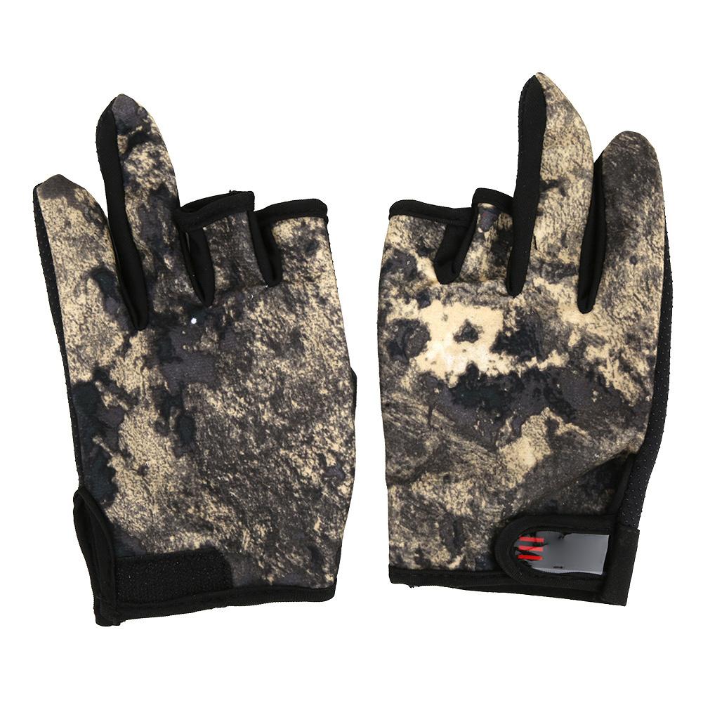 1 Paar Angelhandschuhe Rutschfest 3 Finger freiliegend Sport Handschuhe Outdoor Angelzubehör(Handschuhe )