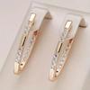 Trendy Accessory Zirconia Earrings V-Shaped Geometry Earrings Dangle Earrings  Jewelry Accessory