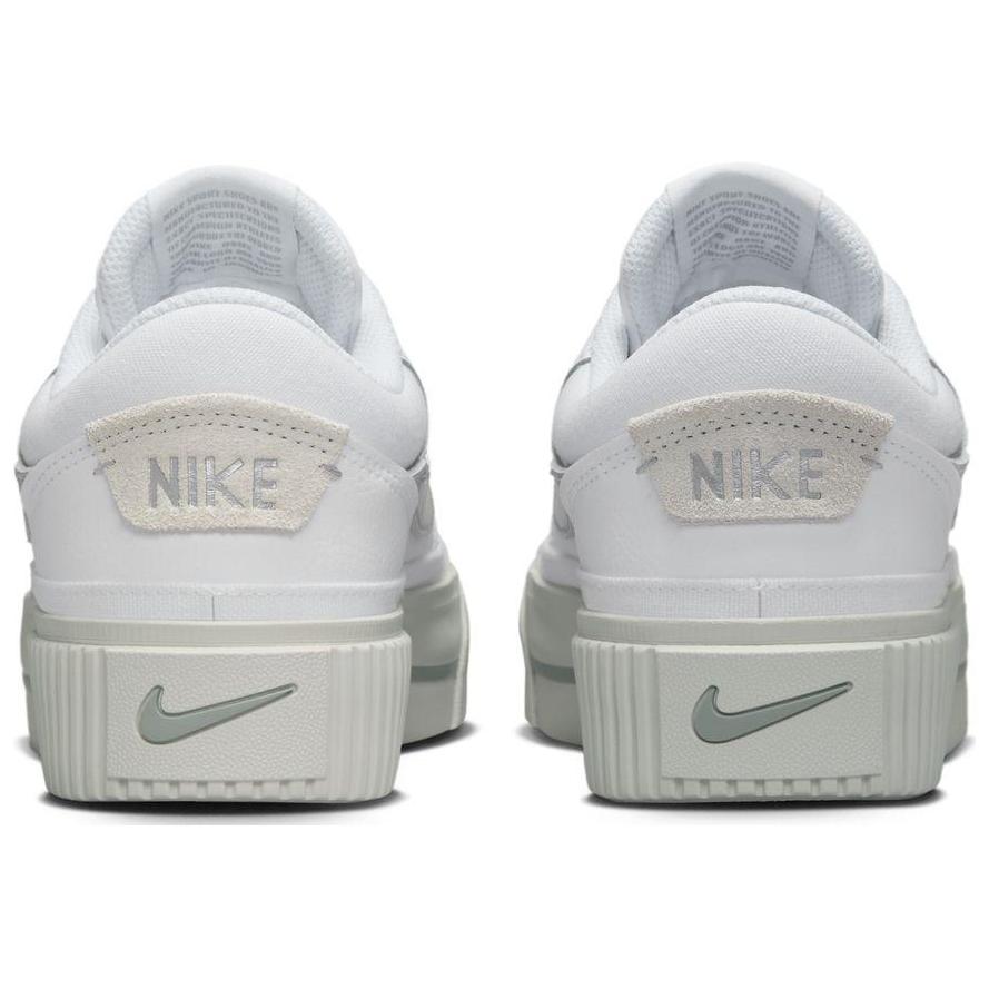 Nike Court Legacy Lift Weiß Metallic Silber Damen Plateau-Schuhe HQ2307-100