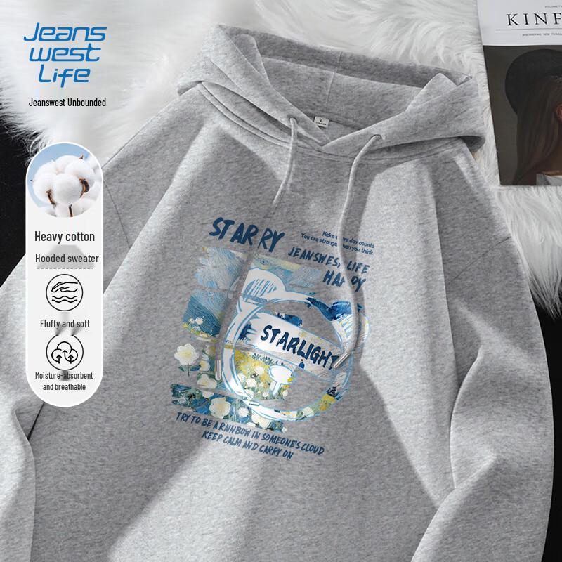 JEANSWEST LIFE Pánská grafická mikina s kapucí