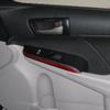 For Toyota Camry Red Carbon Fiber Interior Window Control Side Cover Trim Strip