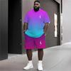 Summer T-shirt and Shorts Set 3D Printed Casual Beach Men's Sport Wear