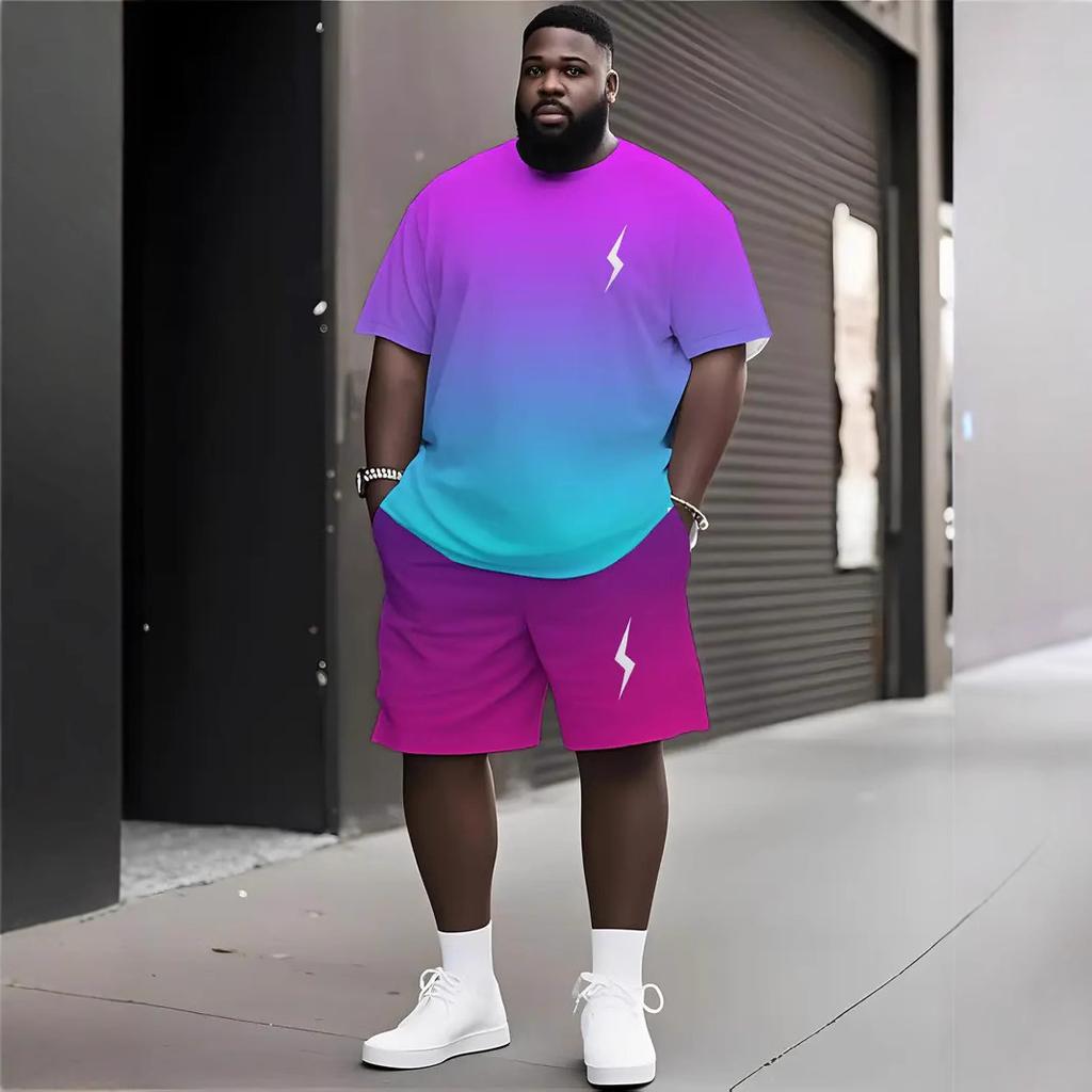 Summer T-shirt and Shorts Set 3D Printed Casual Beach Men's Sport Wear