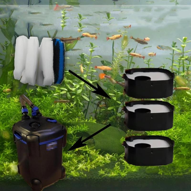 Premium Aquarium Filter Pad Replacement Filter Cartridge for 172/225/265GPH Canister Filters High Density Sponge Media