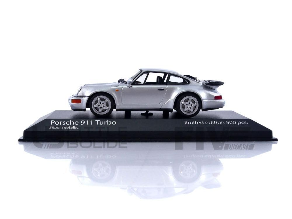 European Exclusive Scale Porsche 911 Turbo 1990 964 Model 1/43 (Silver)