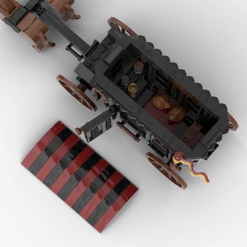 Moc Creative Expert Building Blocks Medieval Model Lion Knight's Carriage Bricks DlY Assembly Construction Toys For Kids Gifts