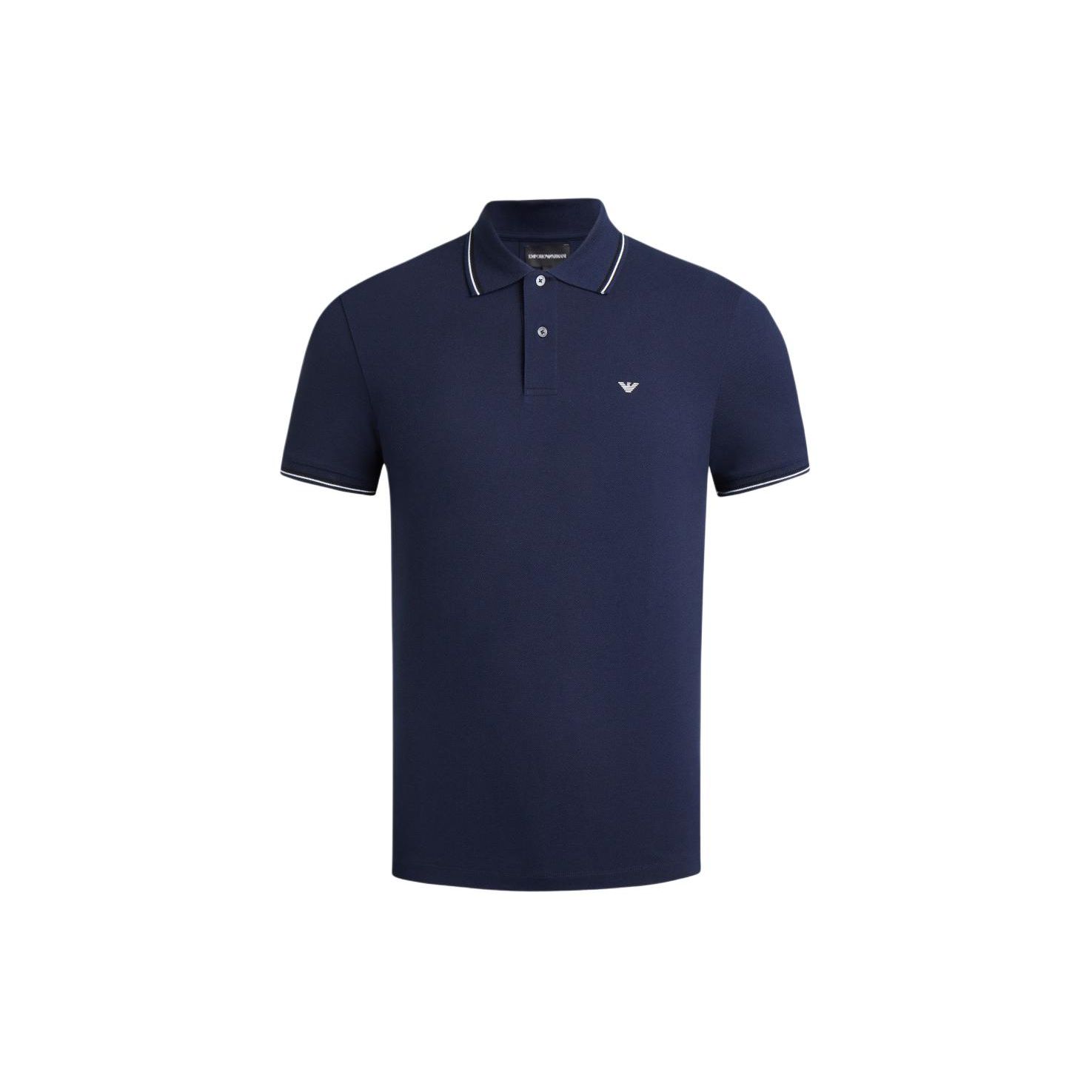 Emporio Armani SS244 Polo Rayé à Motif Logo Homme Hauts Bleu Marine 8N1FB4-1JPTZ-06F9 M black