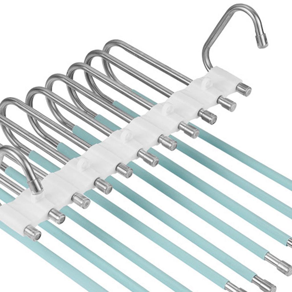 Multi Layer Folding Pants Hangers Slack Wardrobe Travel Hotel Hanging Rack 