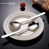 Guangyi 316L Stainless Steel Soup Ladle, Spatula, Mixing Spoon, Thickened Round Bottom Rice Spoon, Set of 2, GY8877