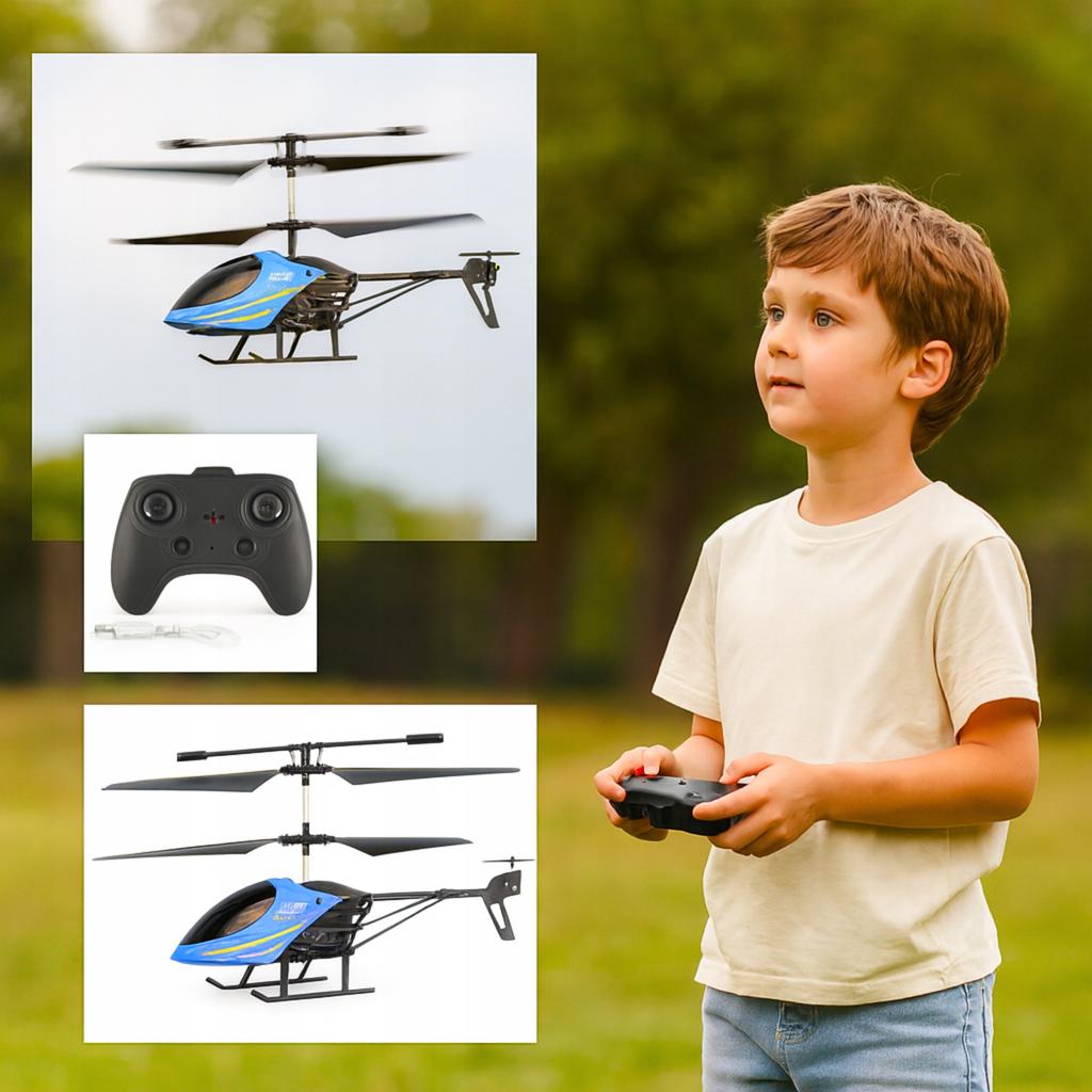 Remote Controlled Helicopter Solid Rc 2.4 Led Gyroscope Toy