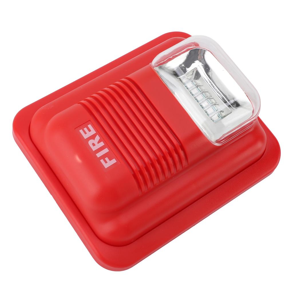 Sound and Light Fire Alarm 12V 24V Built In LED Super Loud Sound Fire Warning Siren for Residential