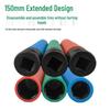 1/2 Air Impact Wrench Set with Colored Sleeves for Tire Screws - Extended Pneumatic Electric Socket