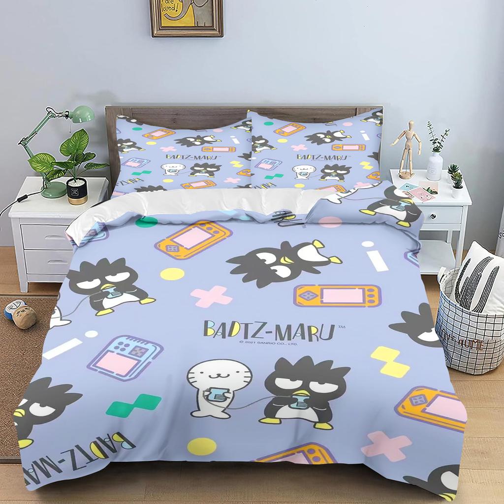BADTZ-MARU Duvet Cover Cartoon Quilt Home Pillowcase Set Adult Bedroom Children Comforter Bedding