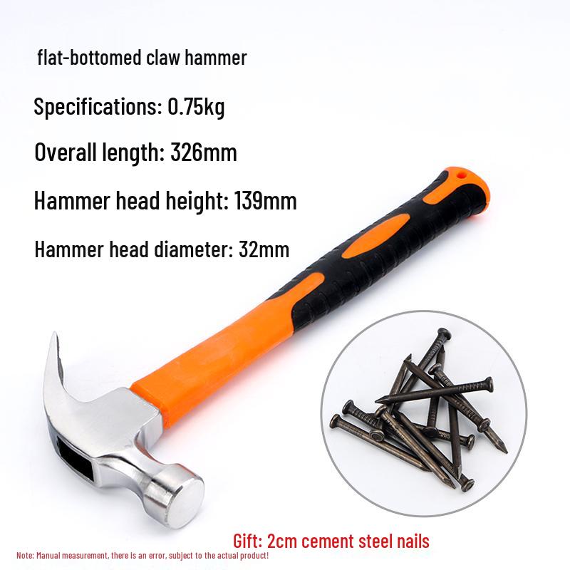 Multi-Function Claw Hammer with Nail Puller for Household, Woodworking, and Electrical Use