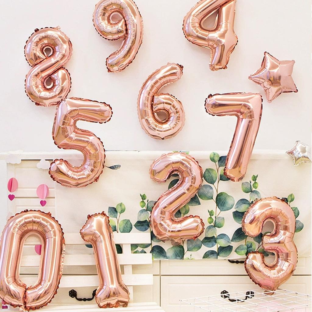 1 stücke Set 16 Zoll Gold Aluminium Folie Mylar Ballon Für Geburtstag Party Helle Luftballons Folie Party Ballon Folie Ballon