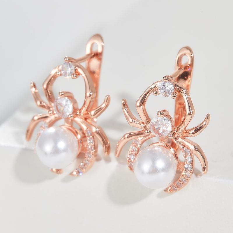 Gothic Punk Spider Earrings for Women Cute Exquisite Retro Hip-hop Party Zircon Halloween Gift Accessories