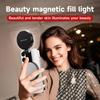 Magnetic Selfie Light Compatible with MagSafe iPhone&Android Phone Light with a Mirror 360° Folding LED Selfie Ring Fill Light