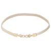 Fashion Pearl Pair Buckle Casual Elastic Belts Waist Strap Decorative Waistband Waist Belts