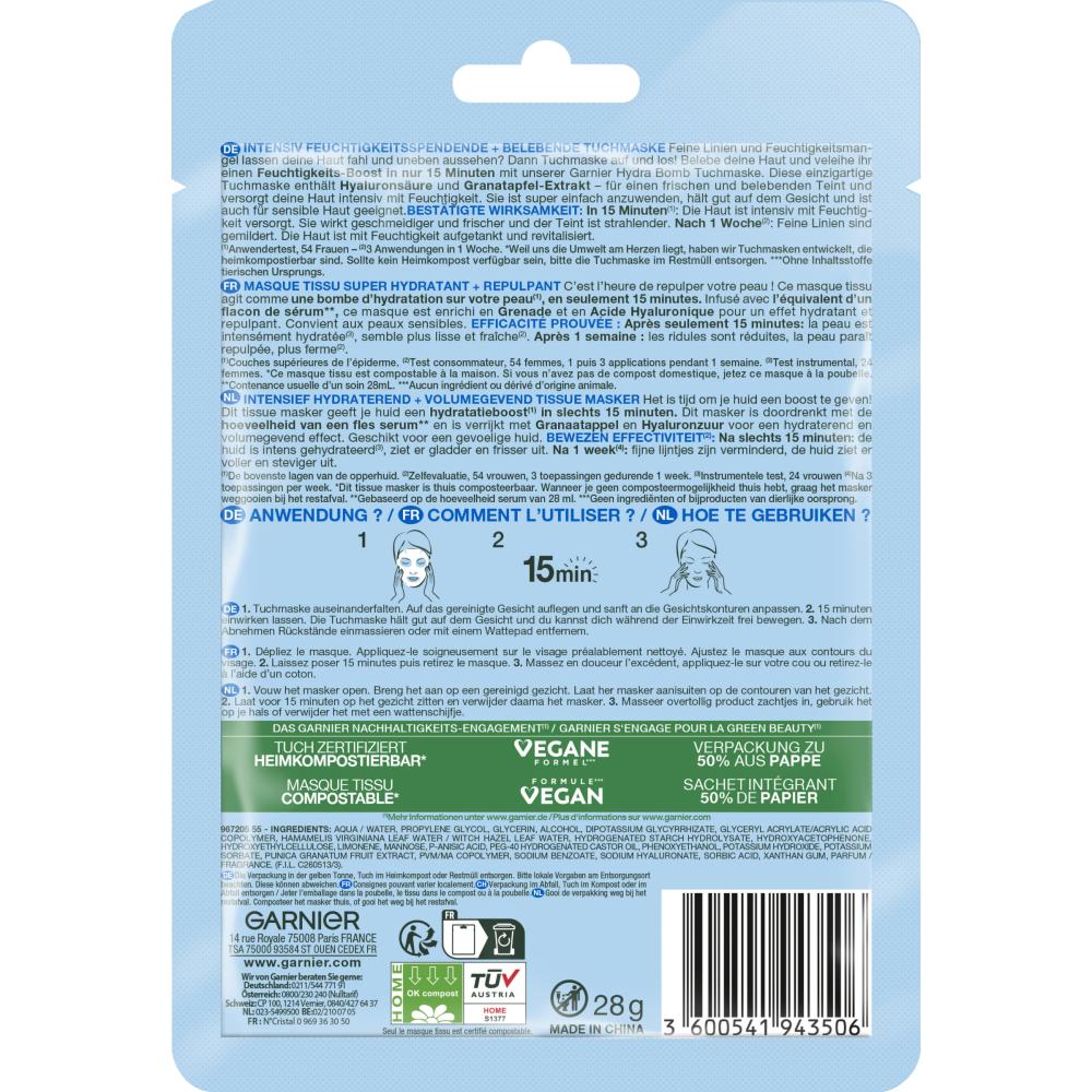 Garnier Garnier Mask Sheet Hydra Balm Pomegranate X 1