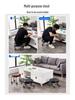 Silent Mobile Beauty Stool with Universal Wheels - Multifunctional, Low-Profile, Round Design for Home or Studio Use.