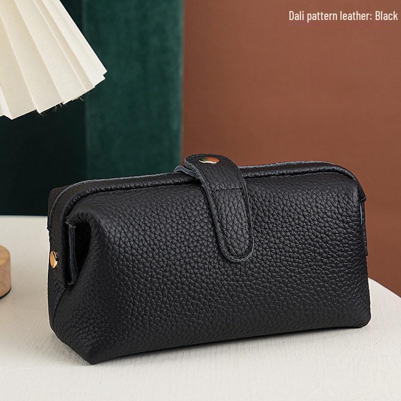 Multifunctional Genuine Leather Makeup & Mobile Clutch – New Style Cowhide Travel Toiletries Bag