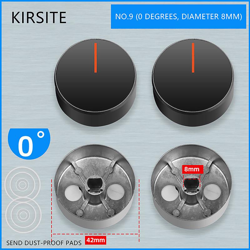 2pcs 8MM Gas Stove Knobs Cooker Oven Control Switch Gas Cooker Accessories Assembly Black Button