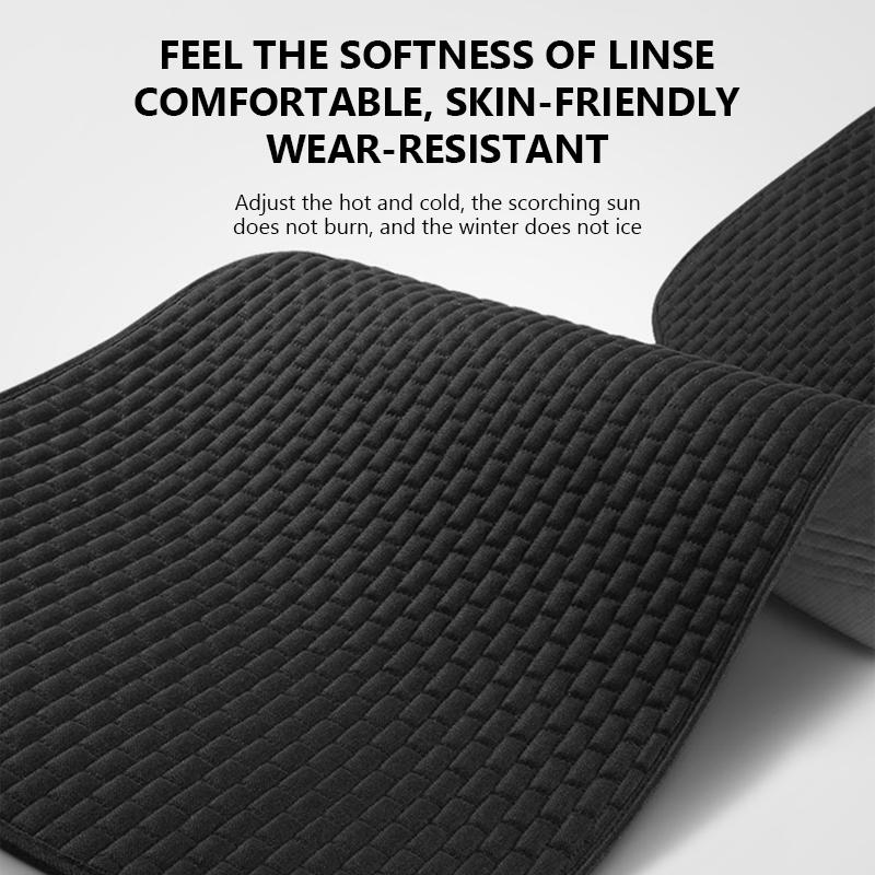 SEAMETAL Atmungsaktiver Autositzbezug Leinen Kühlendes Sitzkissen Verschleißfester Sitzschoner für SUV Limousine 4 Jahreszeiten