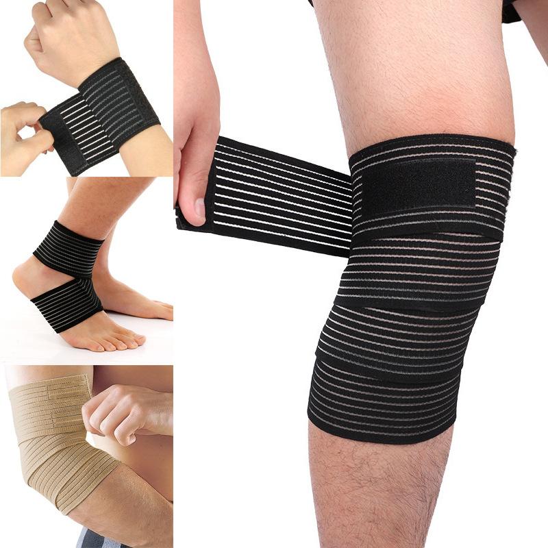 Wrap Knee Pads Elastic Compression Bandage Bracer Basketball Sports Knee Pads Elastic Anti-strain Multi-purpose Wrist Guards