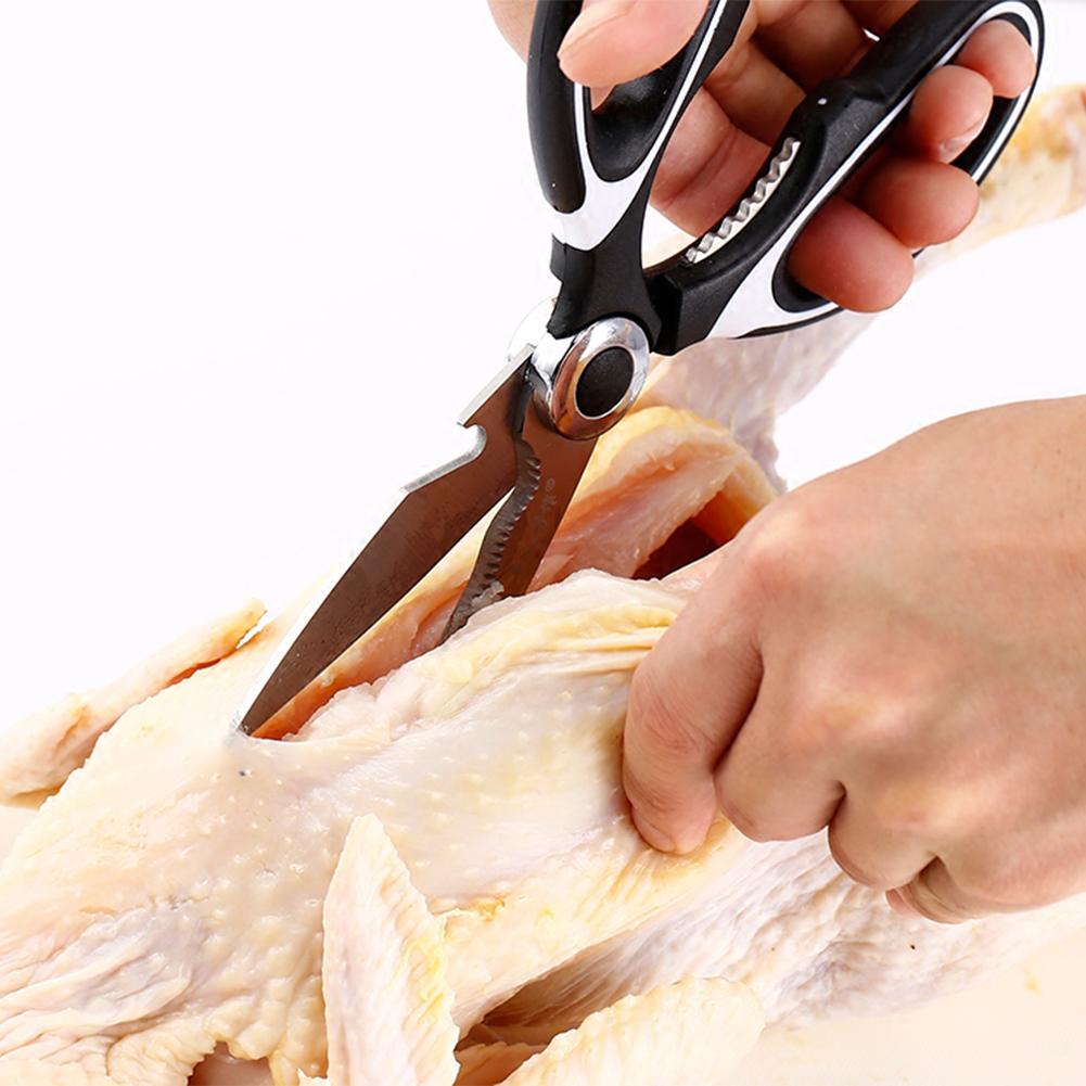 2pcs Stainless Steel Kitchen Multifunction Scissors Cutter for Fish Chicken Poultry Bone Cooking Tools