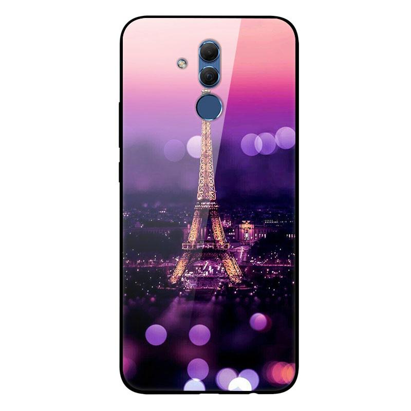 

Mate20 Lite Case on For Huawei Mate 20 Lite Cases 6.3 Tempered Glass Silicone Bumper +Hard PC Glass Back Cover Phone Cases Coque Mate 20 Lite