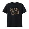 Nail Tech T Shirt Technician for Artist Retro Leopard Print Vintage Washed Homme Casual Slightly Designer Clothes Stretched